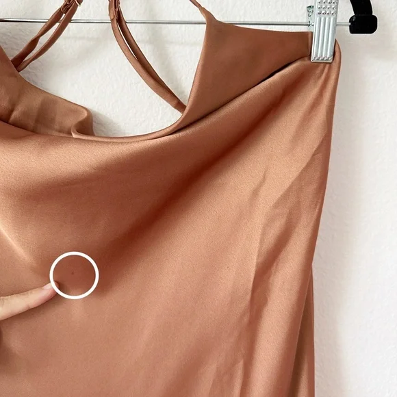 Show Me Your Mumu Tuscany Slip Maxi Dress in Copper Luxe Satin sz M - Picture 12 of 12